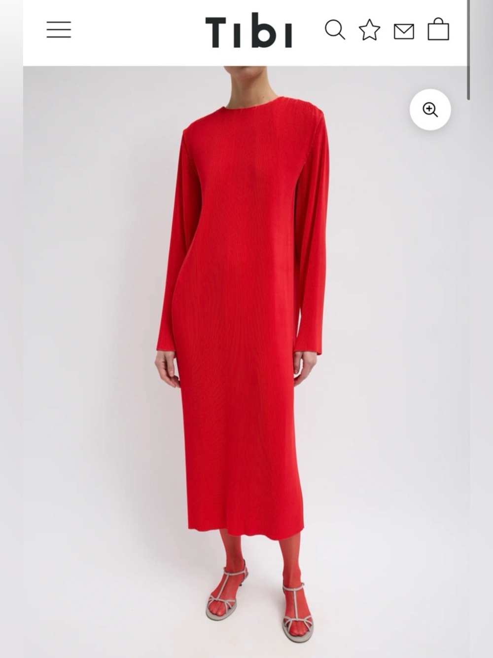 Tibi Plissé Midi Dress size S